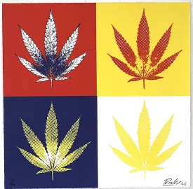 420 Warhol Style #2 Serigraph Print by Risk Rock
