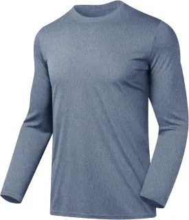 6 Pack Men's Long Sleeves Dry Fit Shirts, UPF 50  Rash Guard Swim SPF Fishing UV Sun Protection Shirts