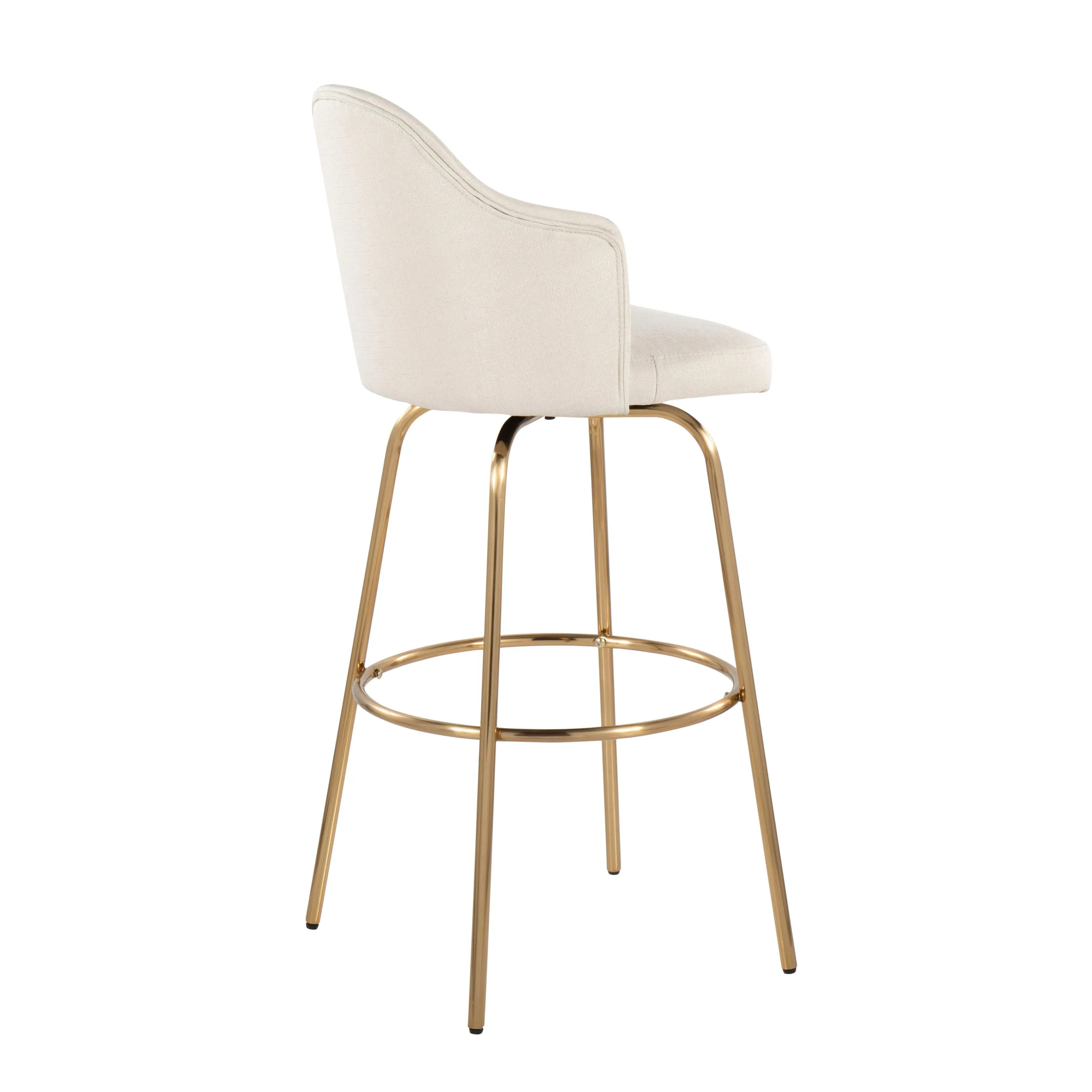 Ahoy - Contemporary Fixed Height Bar Stool & Round Footrest (Set of 2) by Couch.com