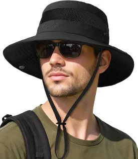 Century Star Sun Hats for Men Wide Brim UPF 50  UV Protection Fishing Safari Beach Hiking Bucket Garden Outdoor Boonie Hat