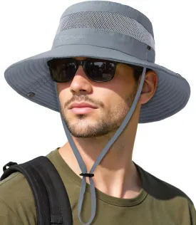 Century Star Sun Hats for Men Wide Brim UPF 50  UV Protection Fishing Safari Beach Hiking Bucket Garden Outdoor Boonie Hat