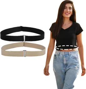 Crop Band for T-Shirts,Tuck Band, Sweater Tuck Band belts (Black Khaki)