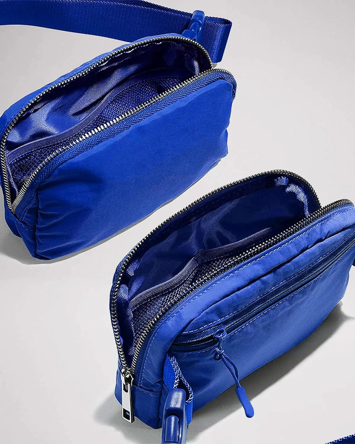 Fanny Pack Cross Body Bag Small Crossbody Bags for Women Men Trendy Nylon Waterproof Mini Purse Travel Running Belt Bag Lulu Dupes Bum Hip Chest Waist Pack Side Bag Must Have Blue
