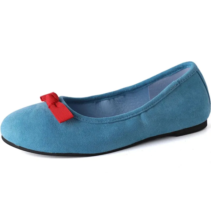 Hnzxzm Designer Slip On Women Ballet Flat Shoes Fashion Shallow Butterfly-knot Ladies Comfort Soft Sole Mary Jane Shoes