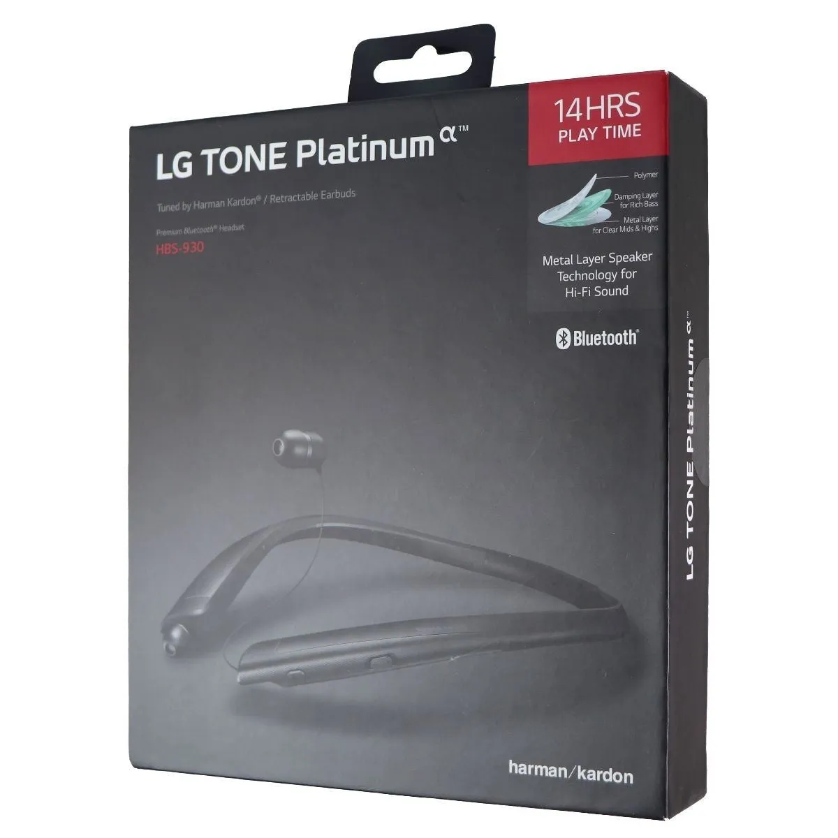 LG TONE Platinum (a) Premium Bluetooth Stereo Headset - Black (HBS-930)