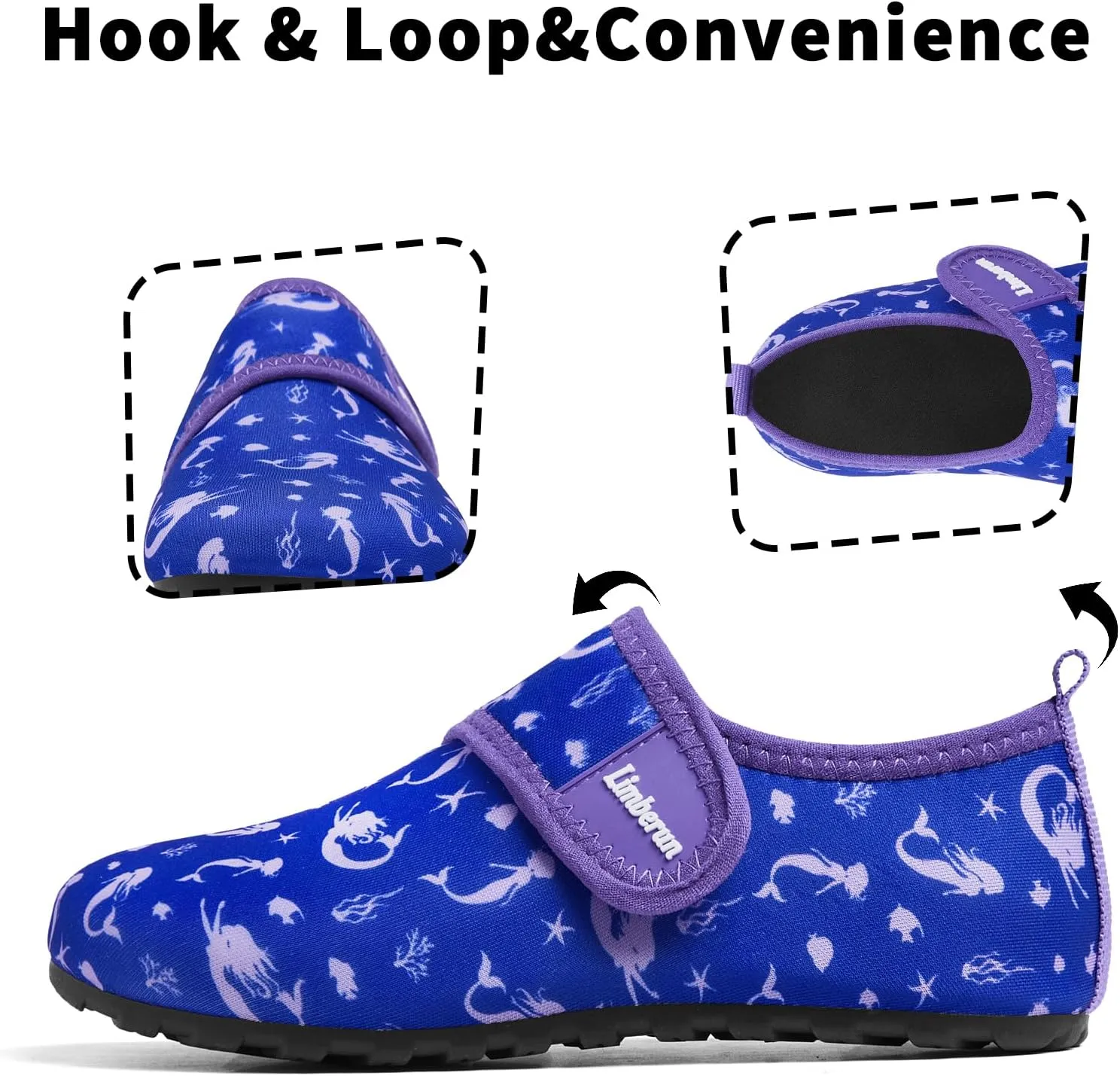 Limberun Water Shoes Kids Boys Girls Swim Aqua Sports Shoes Quick-Dry Barefoot Lightweight Pool Beach Non Slip Socks for Toddler Shoe