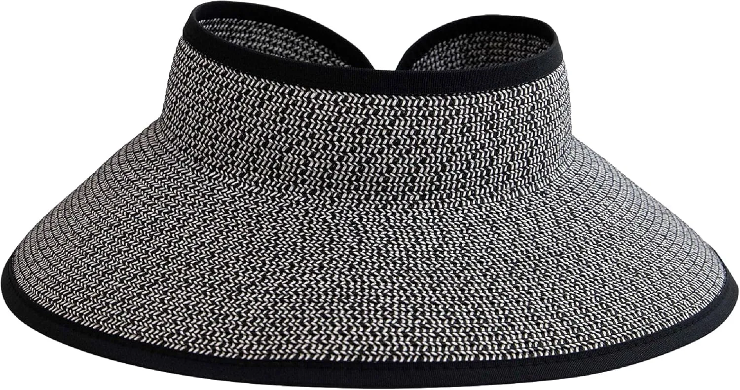 San Diego Hat Co. Women's One Size Ultrabraid Visor with Ribbon Binding, and Sweatband