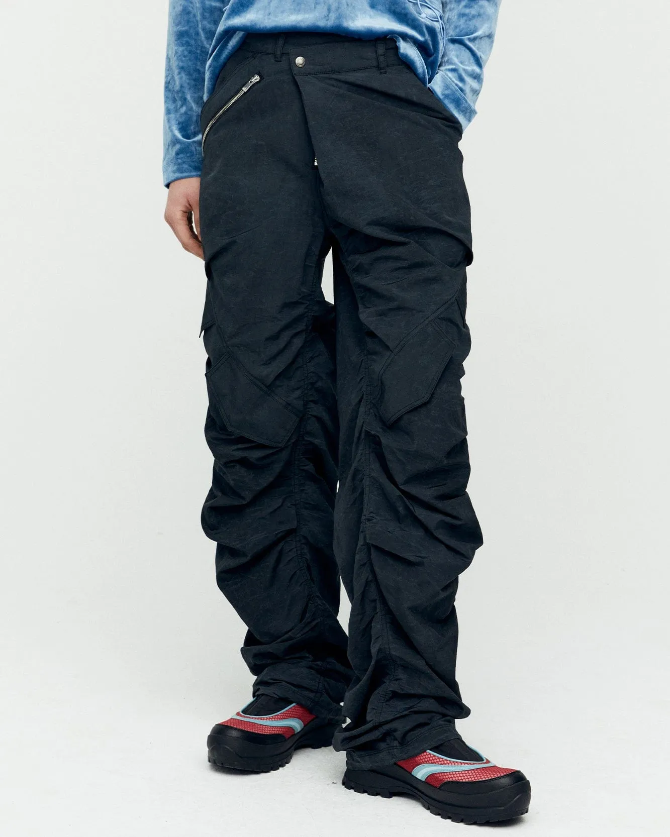 UNISEX MATTIO ZIP-UP TRAINER  aaa387u(DUSTY BLUE)