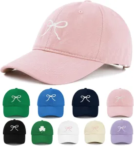 Zando Bow Baseball Cap for Women Men Girls Dad Trendy Adjustable Trucker Hat Cute Y2k Travel Golf Sprts Sun Hats Accessories